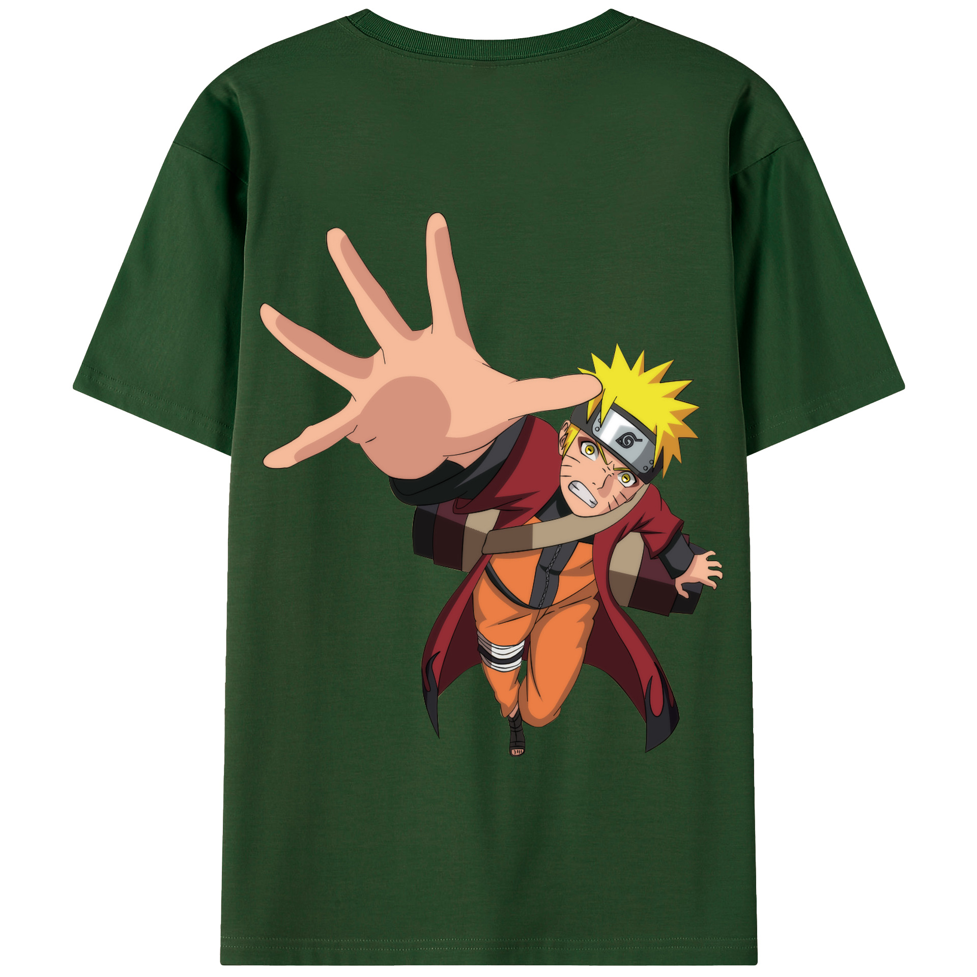 （画像用） NARUTO -ナルト- うずまき ナルト Uzumaki Naruto 綿100％半袖Tシャツ（背面プリント）